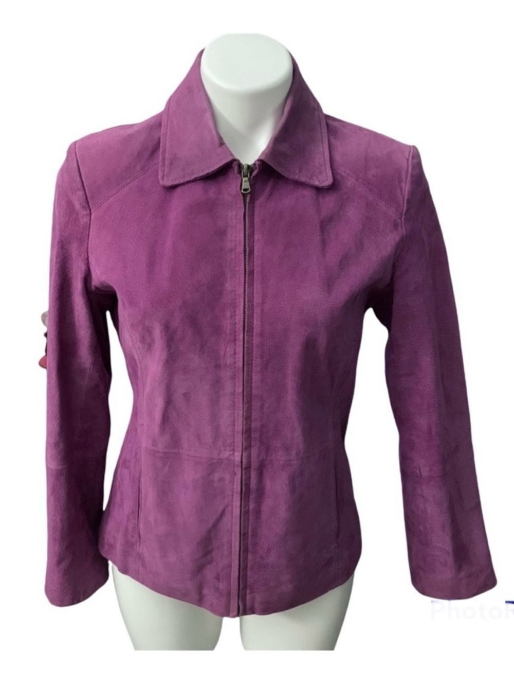 relativity Purple Suede Zipper Jacket - Size Small